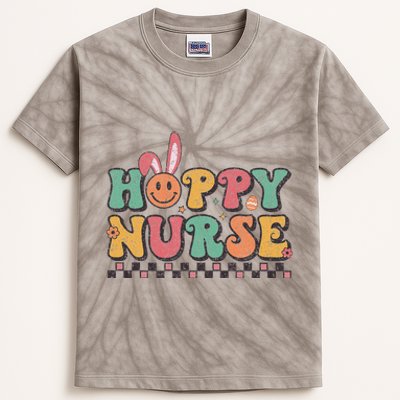 One Hoppy L&D Nicu Icu Picu Cardiac Nurse Easter Kids Tie-Dye T-Shirt