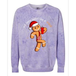 Out Here Looking Like A Snack Funny Boujee Xmas Gingerbread Colorblast Crewneck Sweatshirt