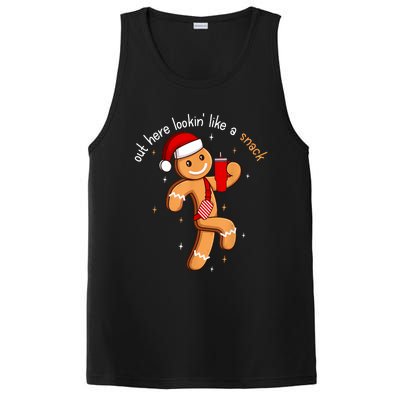 Out Here Looking Like A Snack Funny Boujee Xmas Gingerbread PosiCharge Competitor Tank