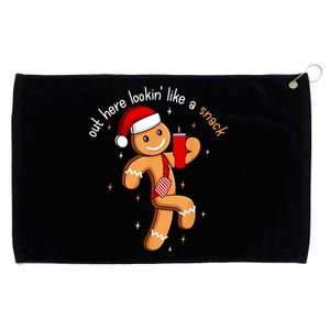 Out Here Looking Like A Snack Funny Boujee Xmas Gingerbread Grommeted Golf Towel