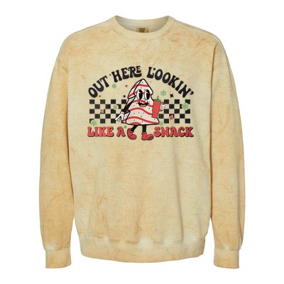 Out Here Lookin Like A Snack Retro Christmas Coffee Tumbler Cute Colorblast Crewneck Sweatshirt