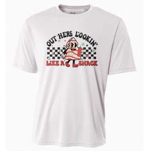 Out Here Lookin Like A Snack Retro Christmas Coffee Tumbler Cute Cooling Performance Crew T-Shirt