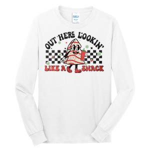 Out Here Lookin Like A Snack Retro Christmas Coffee Tumbler Cute Tall Long Sleeve T-Shirt