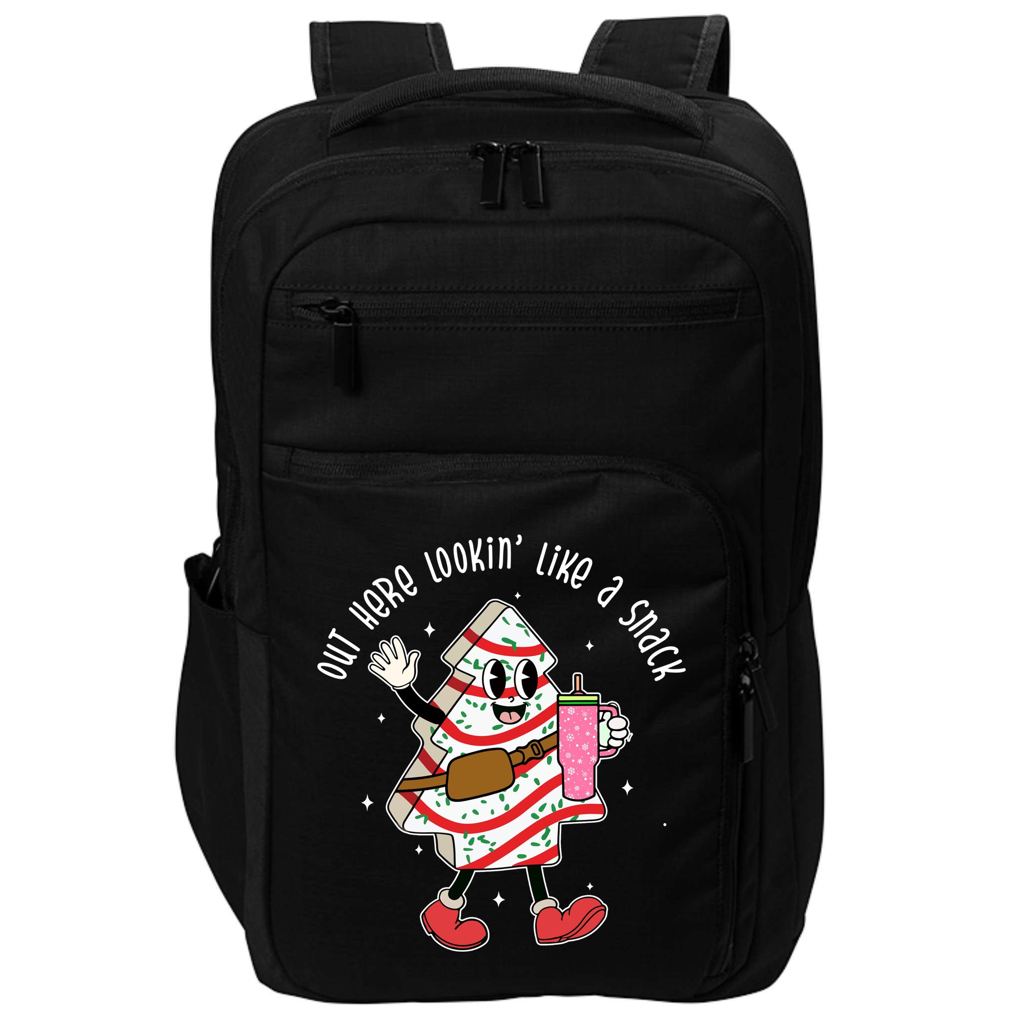 Out Here Lookin Like A Snack Christmas Funny Impact Tech Backpack