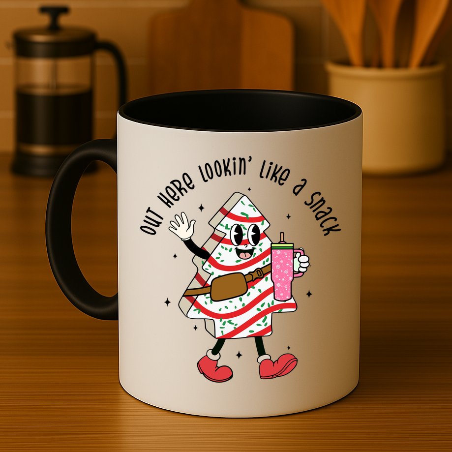 Out Here Lookin Like A Snack Christmas Funny Mug