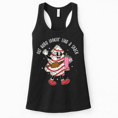 Out Here Lookin Like A Snack Christmas Funny Womens Tank Top