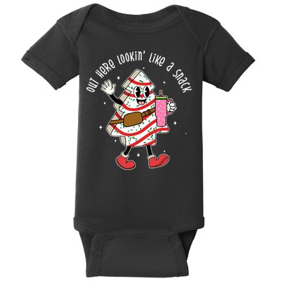 Out Here Lookin Like A Snack Christmas Funny Baby Bodysuit