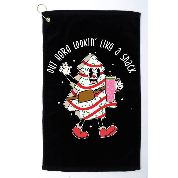 Out Here Lookin Like A Snack Christmas Funny Golf Towel