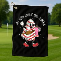 Out Here Lookin Like A Snack Christmas Funny Golf Towel