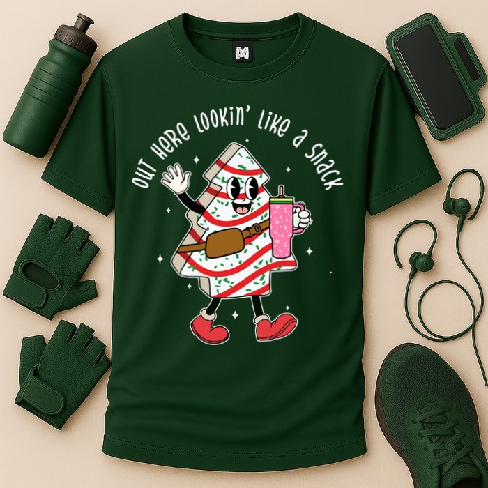 Out Here Lookin Like A Snack Christmas Funny Performance Shirt