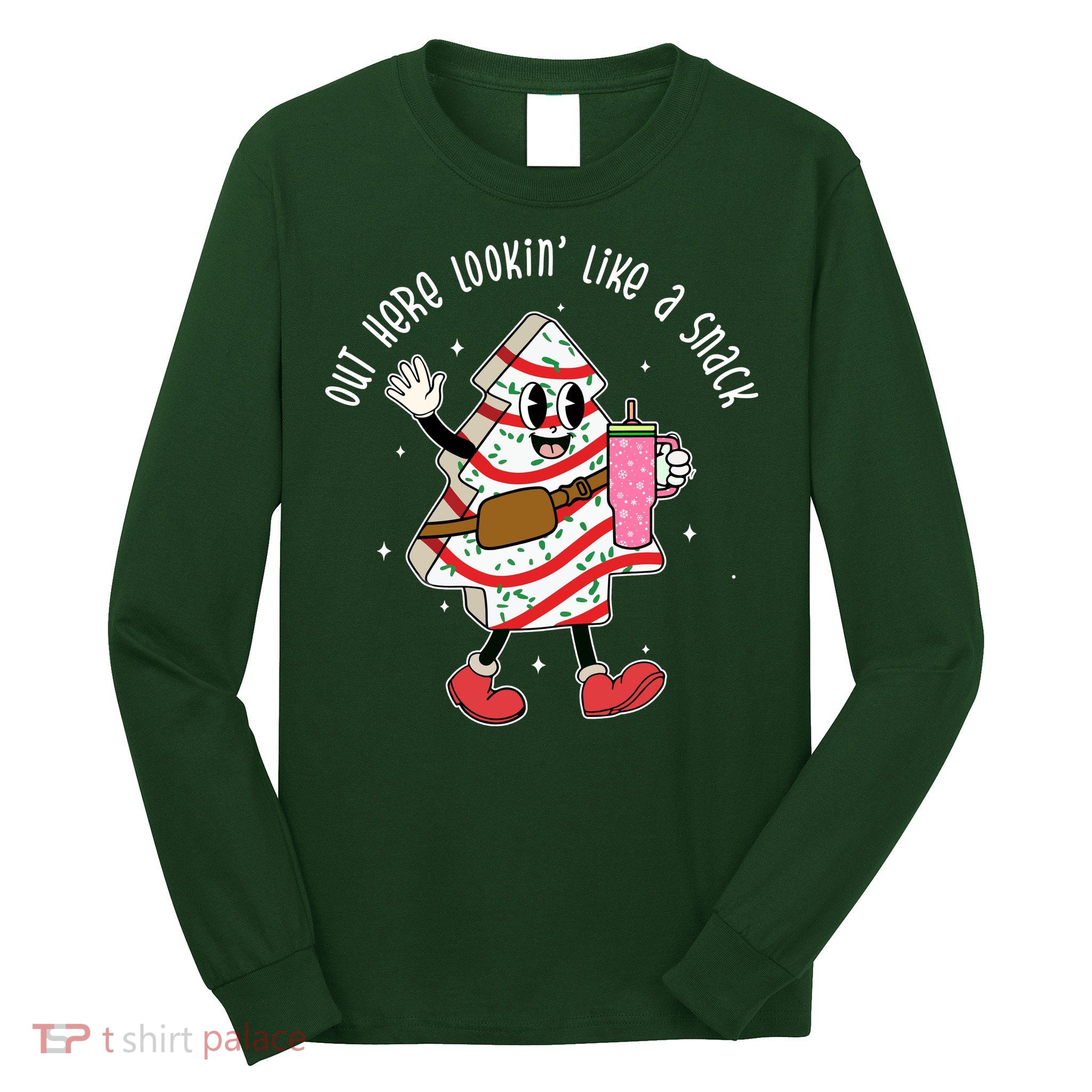 Out Here Lookin Like A Snack Christmas Funny Long Sleeve Shirt