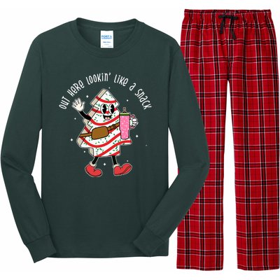 Out Here Lookin Like A Snack Christmas Funny Long Sleeve Pajama Set