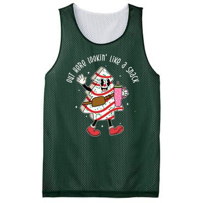 Out Here Lookin Like A Snack Christmas Funny Mesh Reversible Basketball Jersey Tank