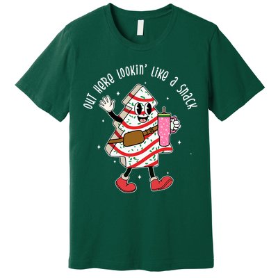Out Here Lookin Like A Snack Christmas Funny Premium T-Shirt