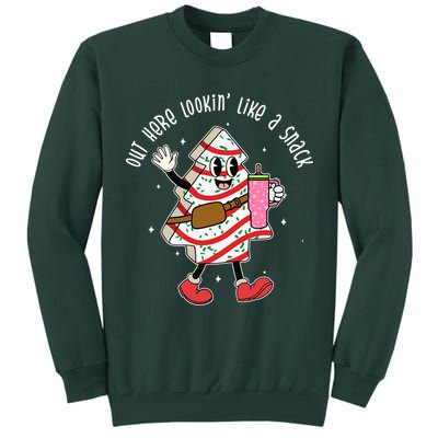 Out Here Lookin Like A Snack Christmas Funny Tall Sweatshirt