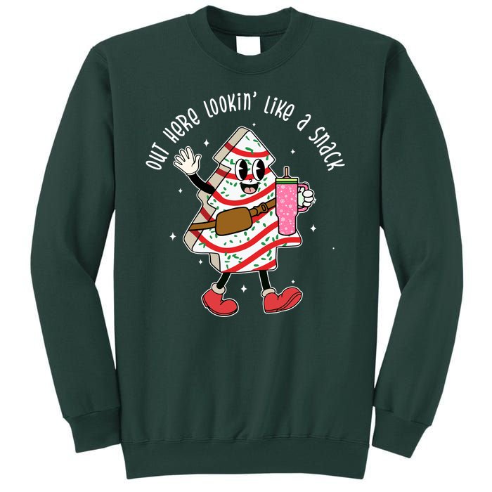 Out Here Lookin Like A Snack Christmas Funny Tall Sweatshirt