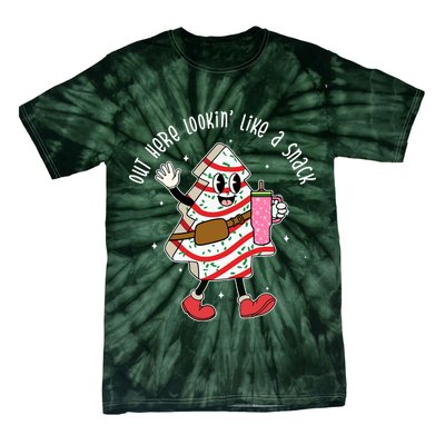 Out Here Lookin Like A Snack Christmas Funny Tie-Dye T-Shirt