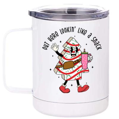 Out Here Lookin Like A Snack Christmas Funny 12 oz Stainless Steel Tumbler Cup