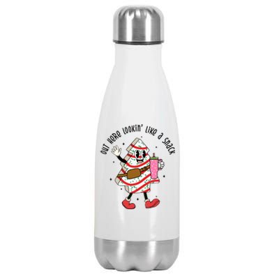 Out Here Lookin Like A Snack Christmas Funny Stainless Steel Insulated Water Bottle