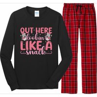 Out Here Looking Like A Snack Boujee Christmas Tree Cake Long Sleeve Pajama Set