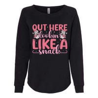 Out Here Looking Like A Snack Boujee Christmas Tree Cake Womens California Wash Sweatshirt