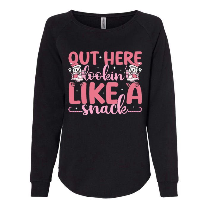 Out Here Looking Like A Snack Boujee Christmas Tree Cake Womens California Wash Sweatshirt