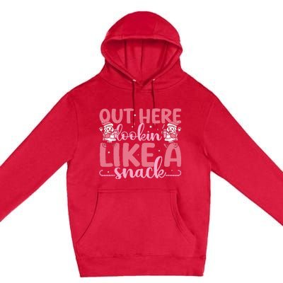 Out Here Looking Like A Snack Boujee Christmas Tree Cake Premium Pullover Hoodie