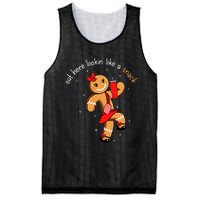 Out Here Looking Like A Snack Funny Boujee Xmas Gingerbread Mesh Reversible Basketball Jersey Tank