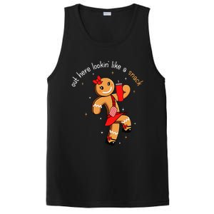 Out Here Looking Like A Snack Funny Boujee Xmas Gingerbread PosiCharge Competitor Tank