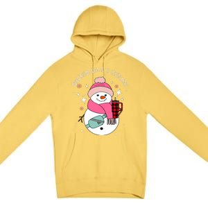 Out Here Looking Like A Snack Cute Boo Jee Xmas Snowman Premium Pullover Hoodie