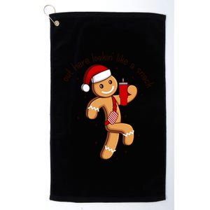 Out Here Lookin Like A Snack Boojee Gingerbread Christmas Funny Gift Platinum Collection Golf Towel