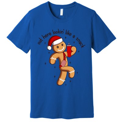 Out Here Lookin Like A Snack Boojee Gingerbread Christmas Funny Gift Premium T-Shirt