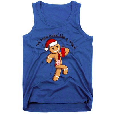 Out Here Lookin Like A Snack Boojee Gingerbread Christmas Funny Gift Tank Top