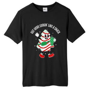 Out Here Looking Like A Snack Christmas Tree Cake Cute Gift Tall Fusion ChromaSoft Performance T-Shirt