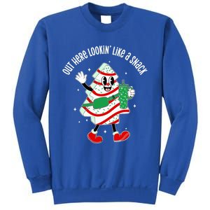 Out Here Looking Like A Snack Christmas Tree Cake Cute Gift Sweatshirt