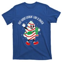 Out Here Looking Like A Snack Christmas Tree Cake Cute Gift T-Shirt