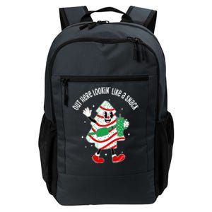 Out Here Looking Like A Snack Christmas Tree Cake Cute Gift Daily Commute Backpack