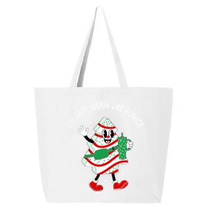 Out Here Looking Like A Snack Christmas Tree Cake Cute Gift 25L Jumbo Tote