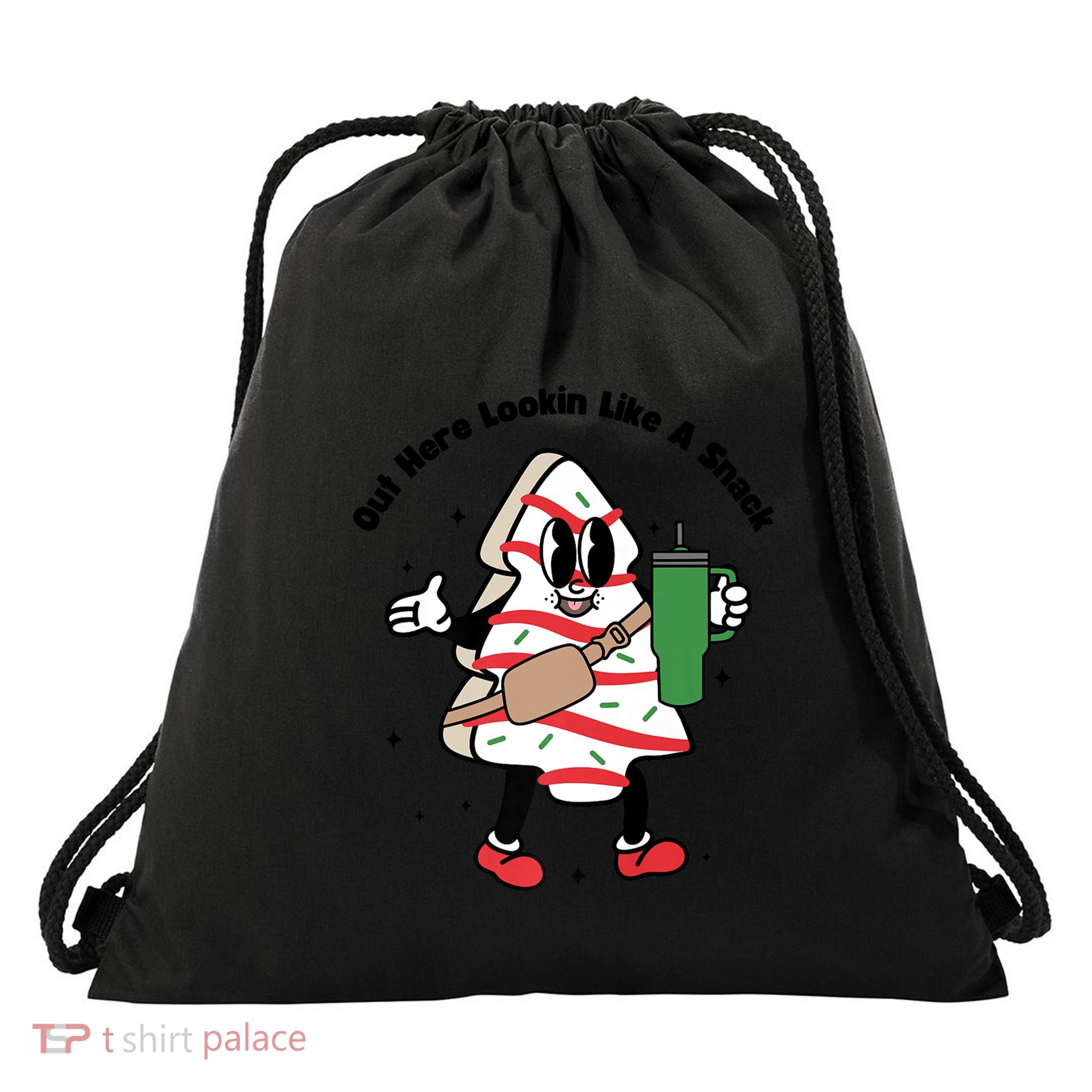 Out Here Lookin Like A Snack Christmas Drawstring Bag