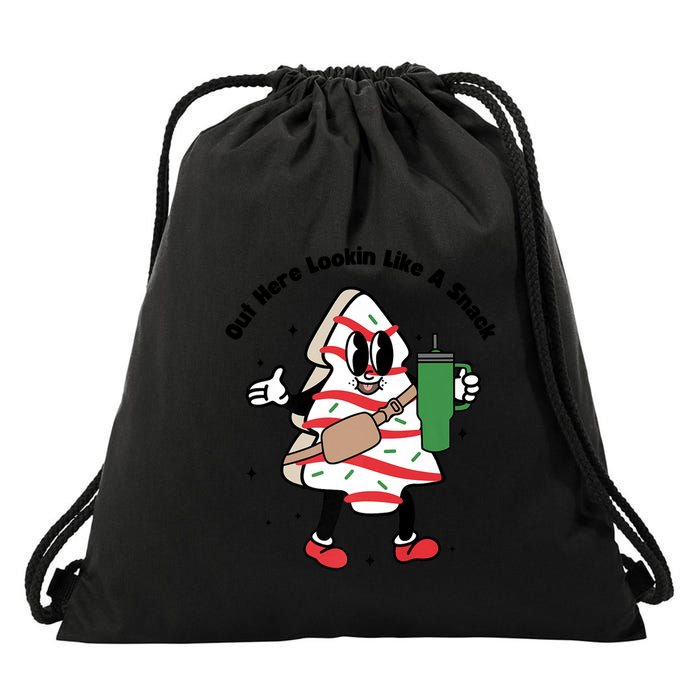 Out Here Lookin Like A Snack Christmas Drawstring Bag