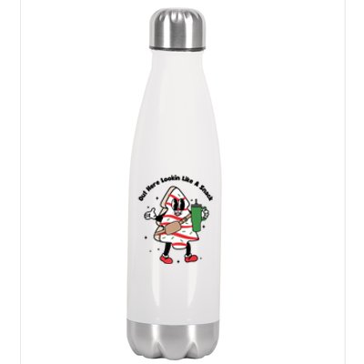 Out Here Lookin Like A Snack Christmas Stainless Steel Insulated Water Bottle