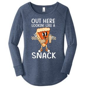 Out Here Lookin Like A Snack Pumpkin Pie Thanksgiving Gift Women's Perfect Tri Tunic Long Sleeve Shirt