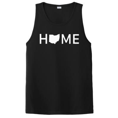 Ohio Home Love U.S. State Outline Silhouette PosiCharge Competitor Tank