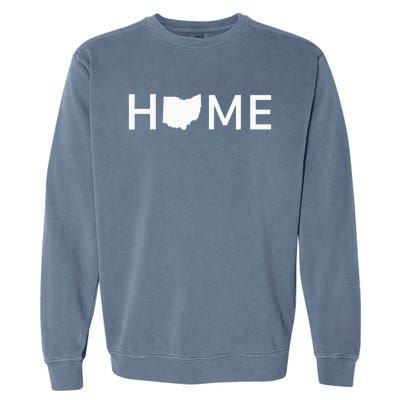 Ohio Home Love U.S. State Outline Silhouette Garment-Dyed Sweatshirt