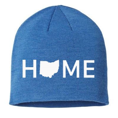 Ohio Home Love U.S. State Outline Silhouette Sustainable Beanie