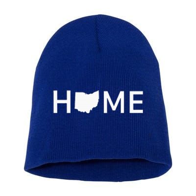 Ohio Home Love U.S. State Outline Silhouette Short Acrylic Beanie