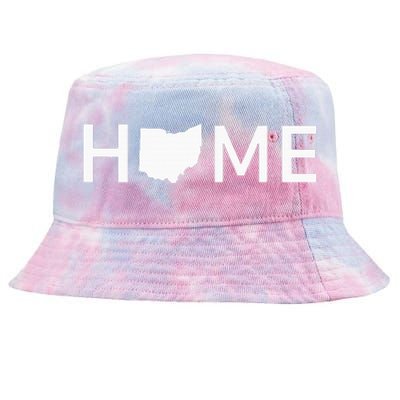 Ohio Home Love U.S. State Outline Silhouette Tie-Dyed Bucket Hat