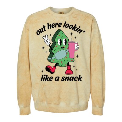 Out Here Lookin Like A Snack Stanley Tumbler Funny Christmas Gift Colorblast Crewneck Sweatshirt