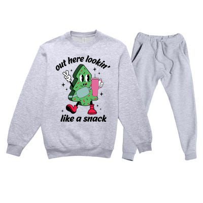 Out Here Lookin Like A Snack Stanley Tumbler Funny Christmas Gift Premium Crewneck Sweatsuit Set