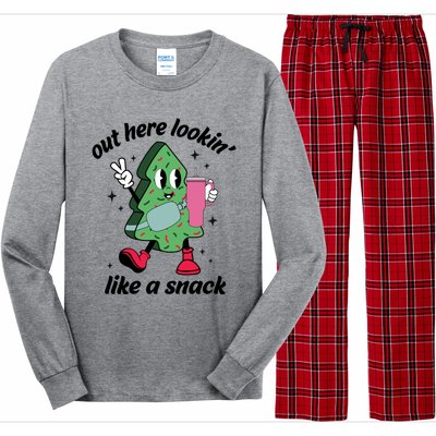 Out Here Lookin Like A Snack Stanley Tumbler Funny Christmas Gift Long Sleeve Pajama Set